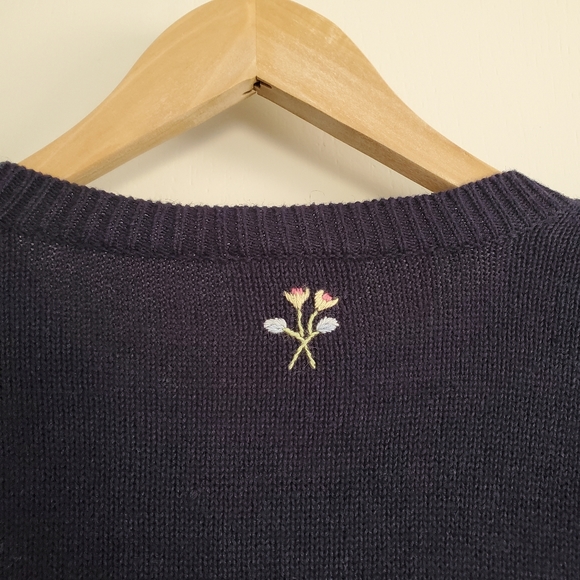 Vintage Northern Reflections Button Front Cardigan Size S Blue Floral - Picture 9 of 14